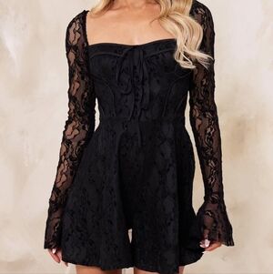 PLT Lace Romper Onesie Jumpsuit